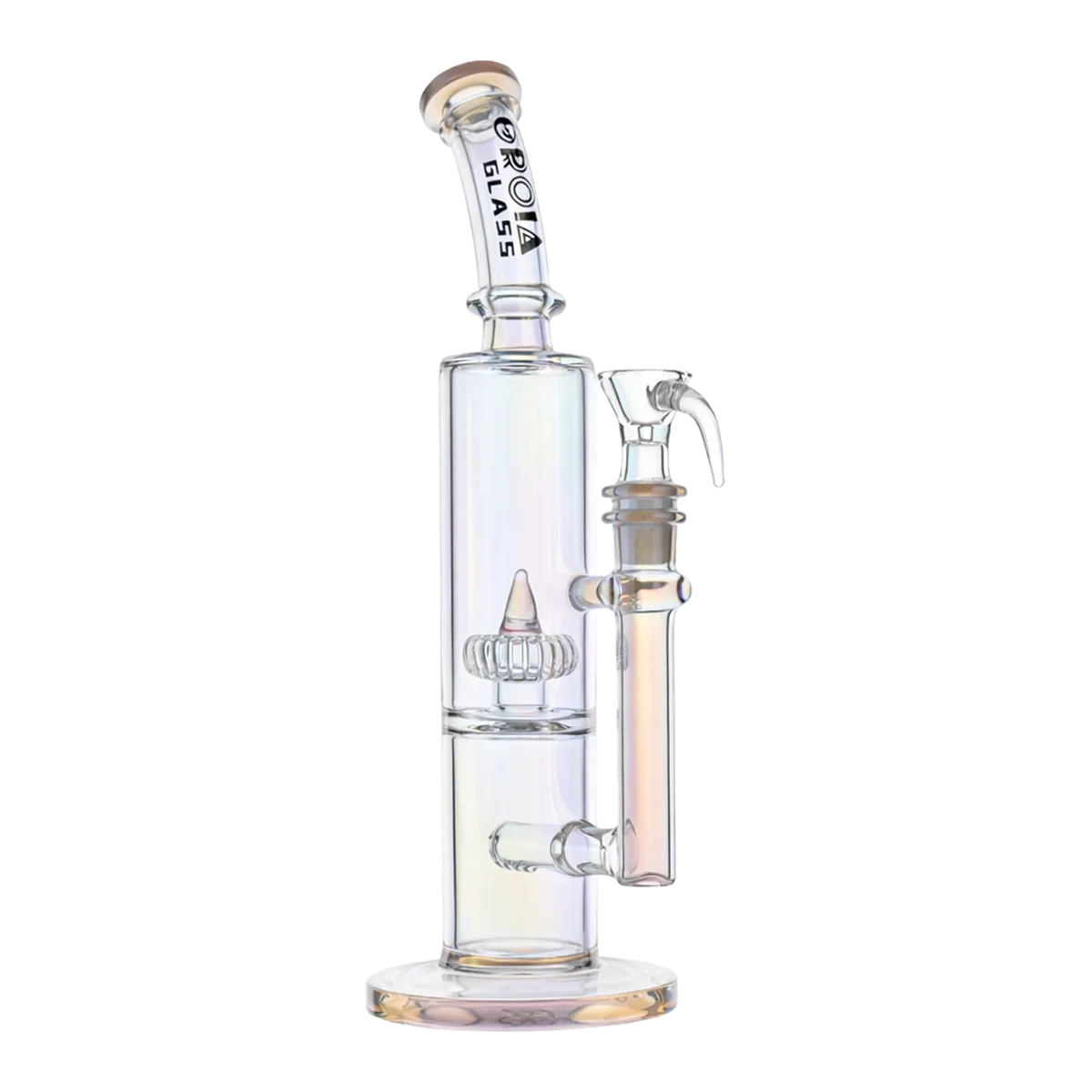 Croia Glass 10" Dual Chamber Scientific Bong with Inline and Rocket Perc | Croia Glass