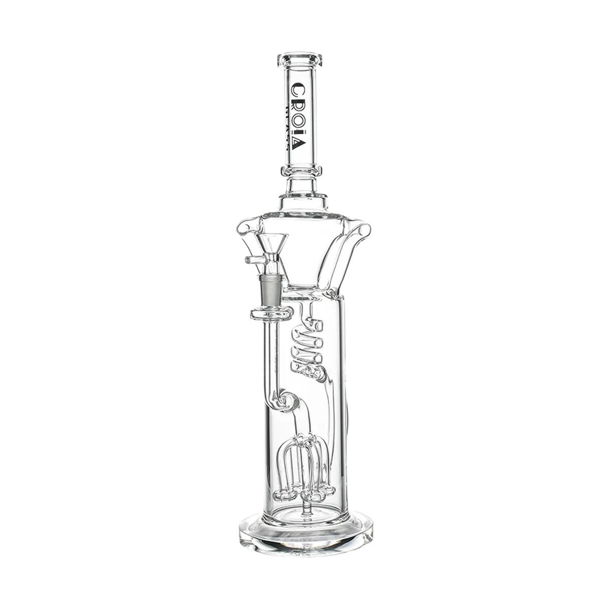 Croia Glass 15" Scientific Glass Bong with Tree Perc & Spiral Cooling | Croia Glass
