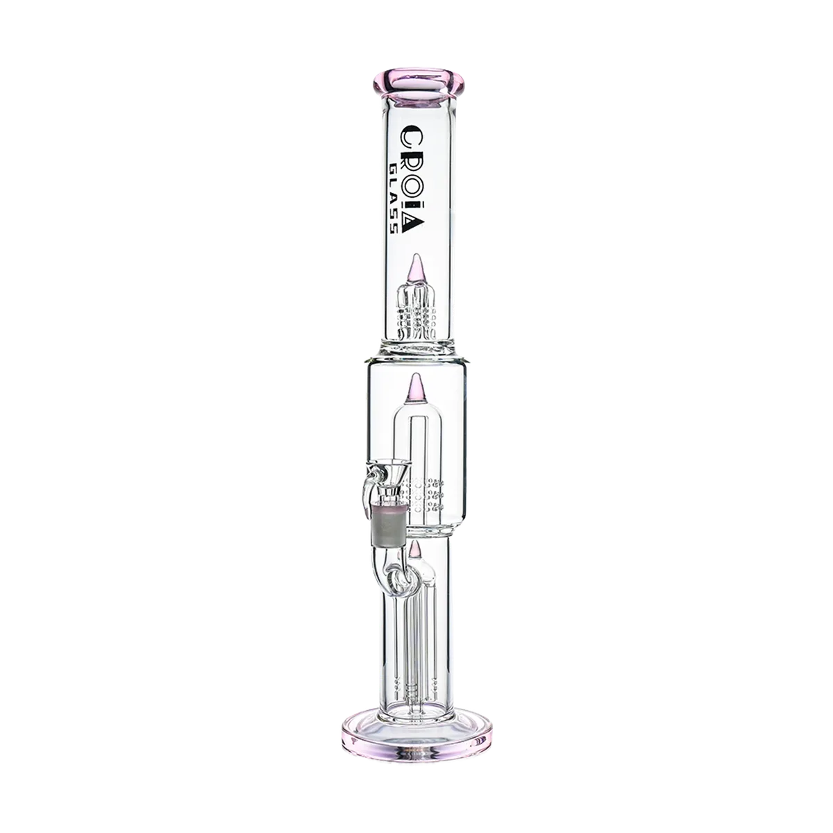 Croia Glass 16" Triple Rocket-Perc Scientific Glass Bong | Croia Glass
