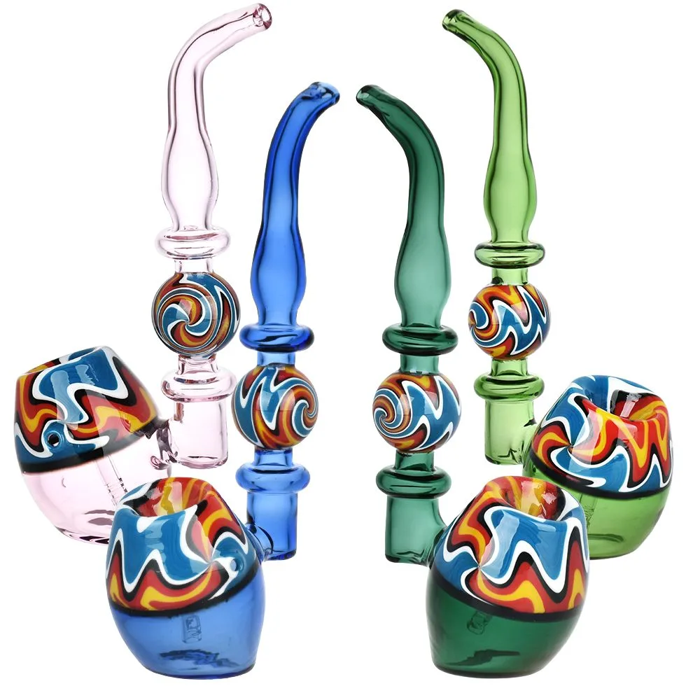 Wig Wag Straight Sherlock Glass Bubbler 2-Pack- 7"