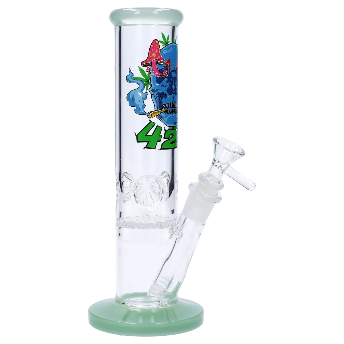420 Skull Bong with Honeycomb Perc - 10 in