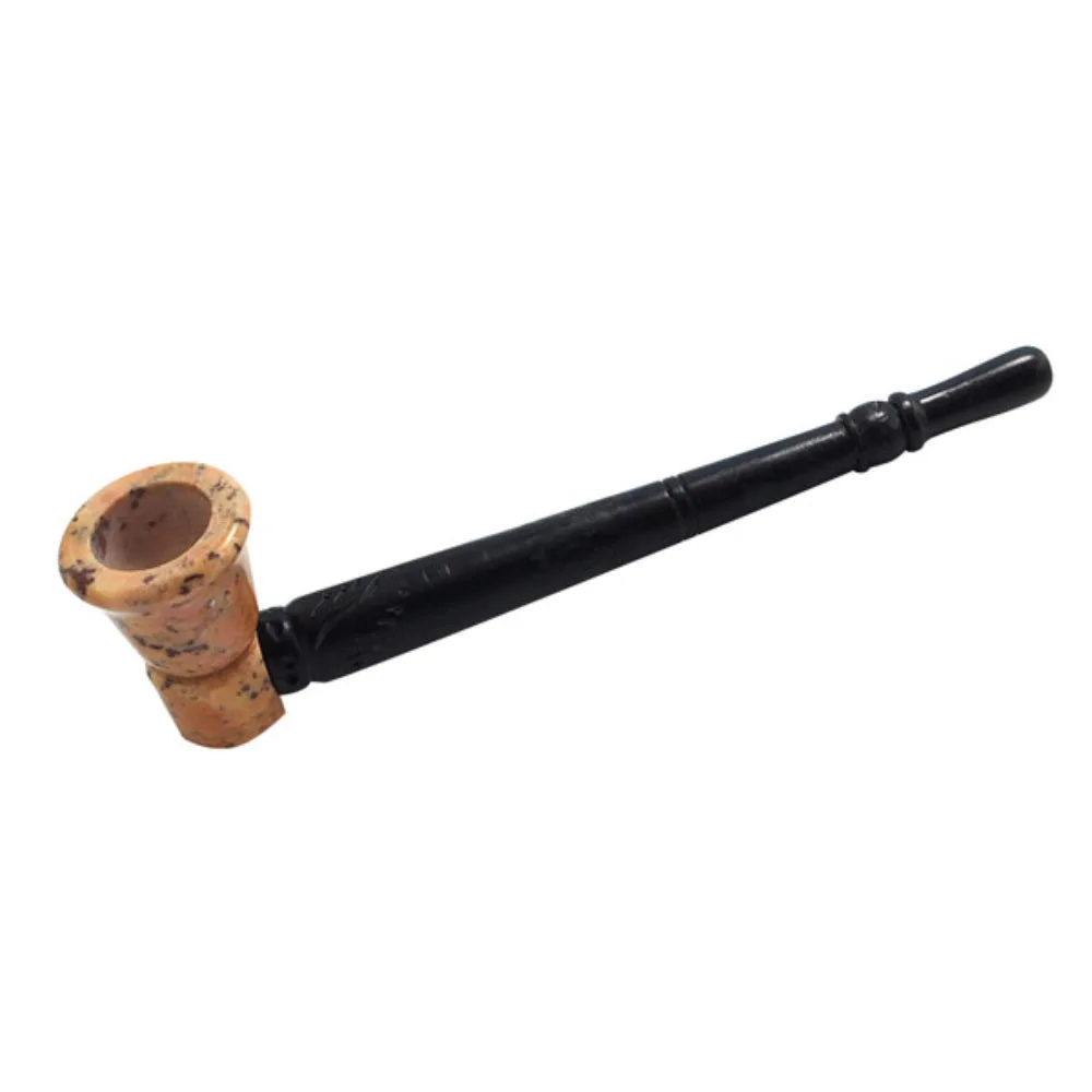 GC 6 Inch Stone Pipe w/ Wooden Stem