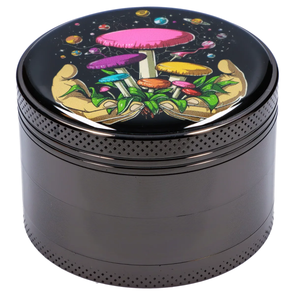 63mm Chrome w/ Space Hands Mushroom Grinder