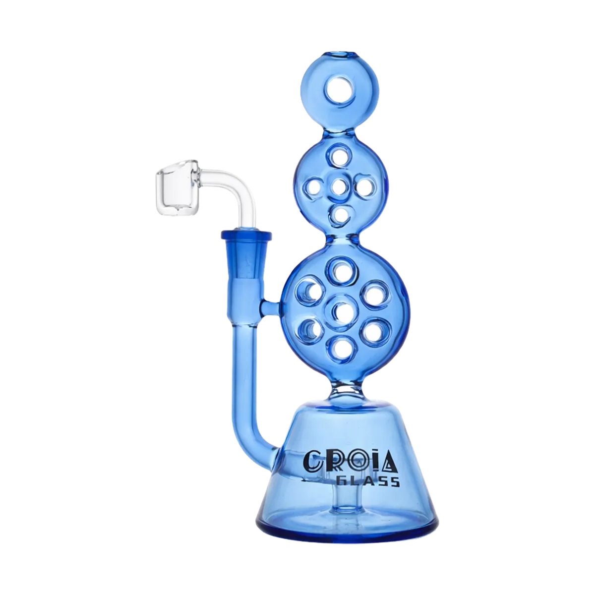 Croia Glass 8" Triple Stack Swiss Perc Recycler Dab Rig | Croia Glass