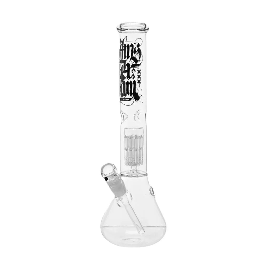 Amsterdam 39cm Glass Beaker Base Ice Bong with Tree Perc
