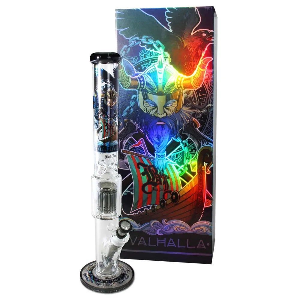Black Leaf VALHALLA Boxed Straight Bong with Tree Percolator