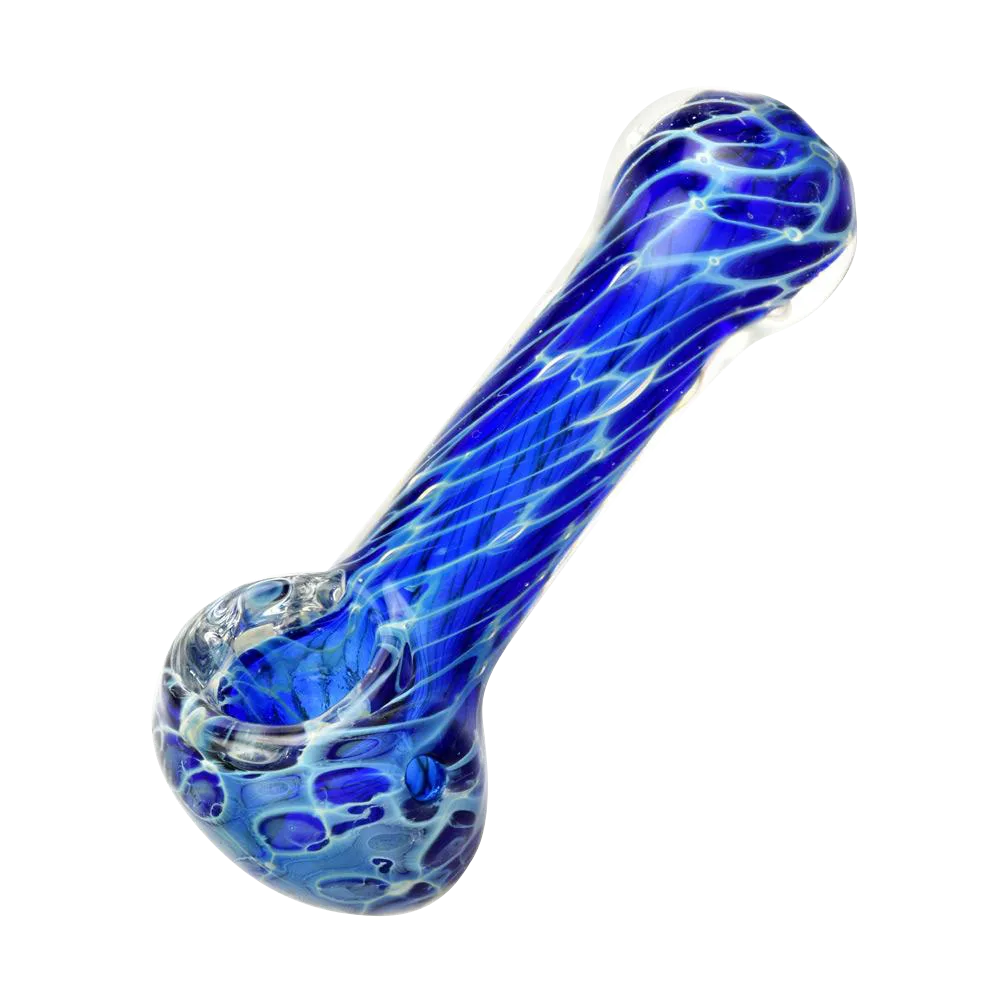 GC Cellular Blue Glass Spoon Pipe
