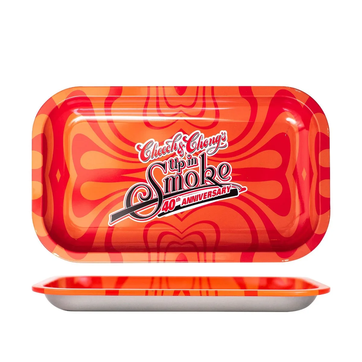 Cheech & Chong’s 40th Anniversary Aluminum Rolling Tray | Red | Medium