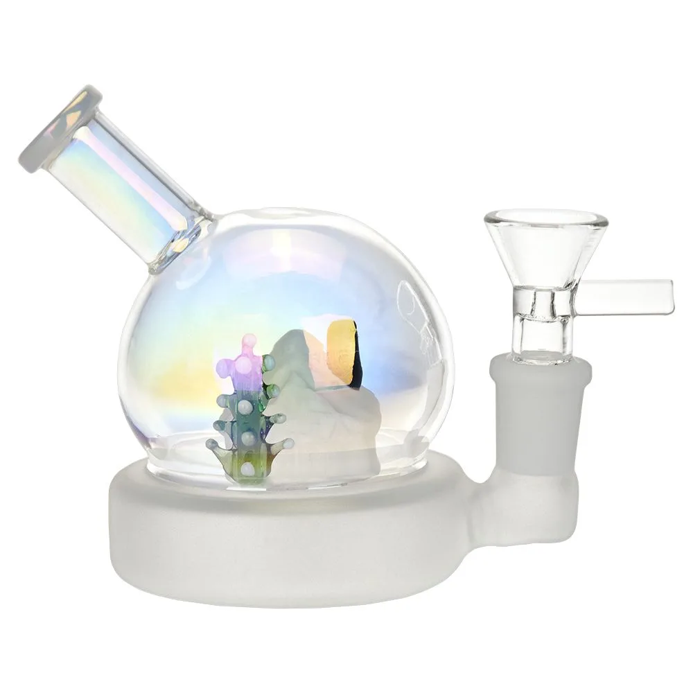 AFG Christmas House Globe Glass Bong - 3.75" / 14mm F