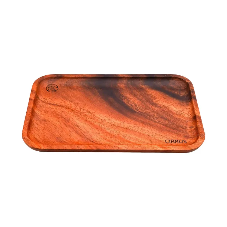 CIRRUS GLASS Tray - Wood