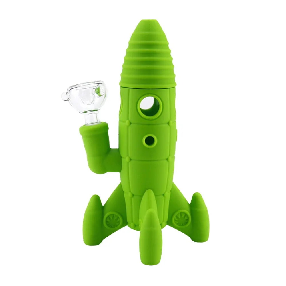 Cloud 8 Rocket Ship Silicone & Glass Bong