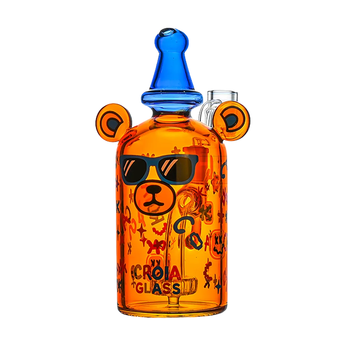 Croia Glass Cool Teddy Bear Dab Rig with Showerhead Perc | Croia Glass
