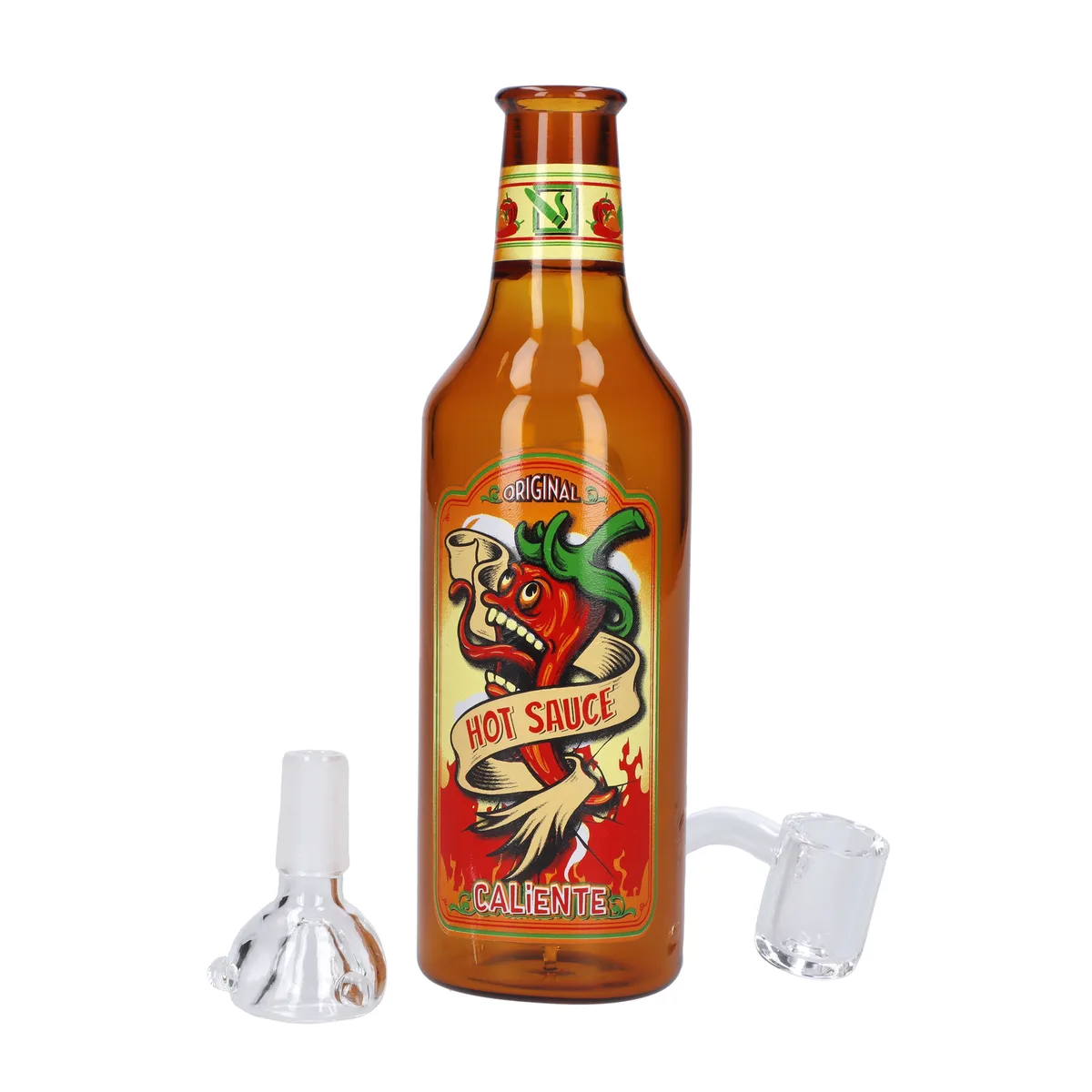 Daily High Club Hot Sauce Bottle Bong