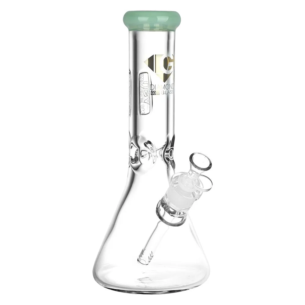 Diamond Glass | American Made Beaker Bong - 11.75" / 14mm F / Colors Vary