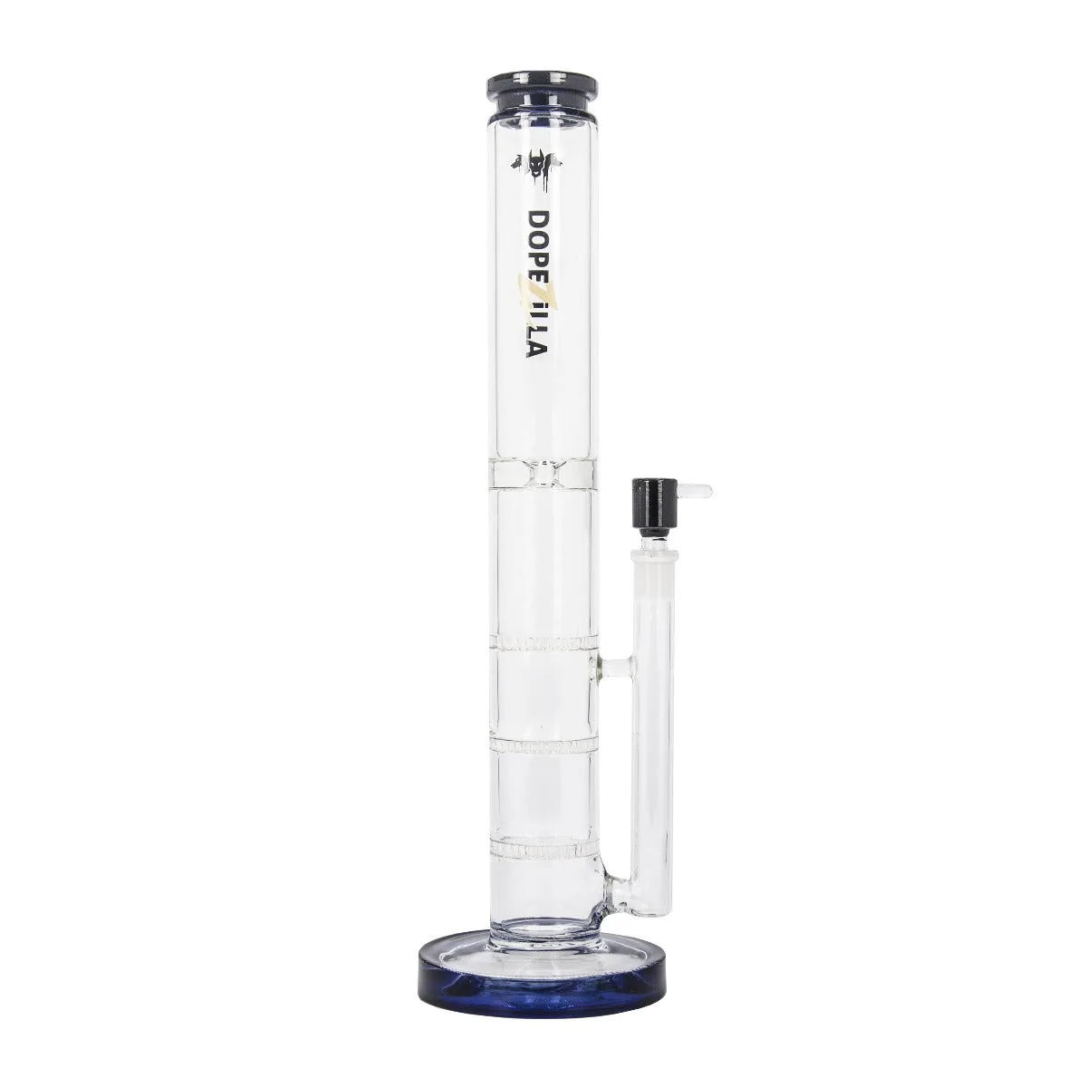 Dopezilla Cerberus Straight Triple HoneyComb Ice Bong | 16 Inch