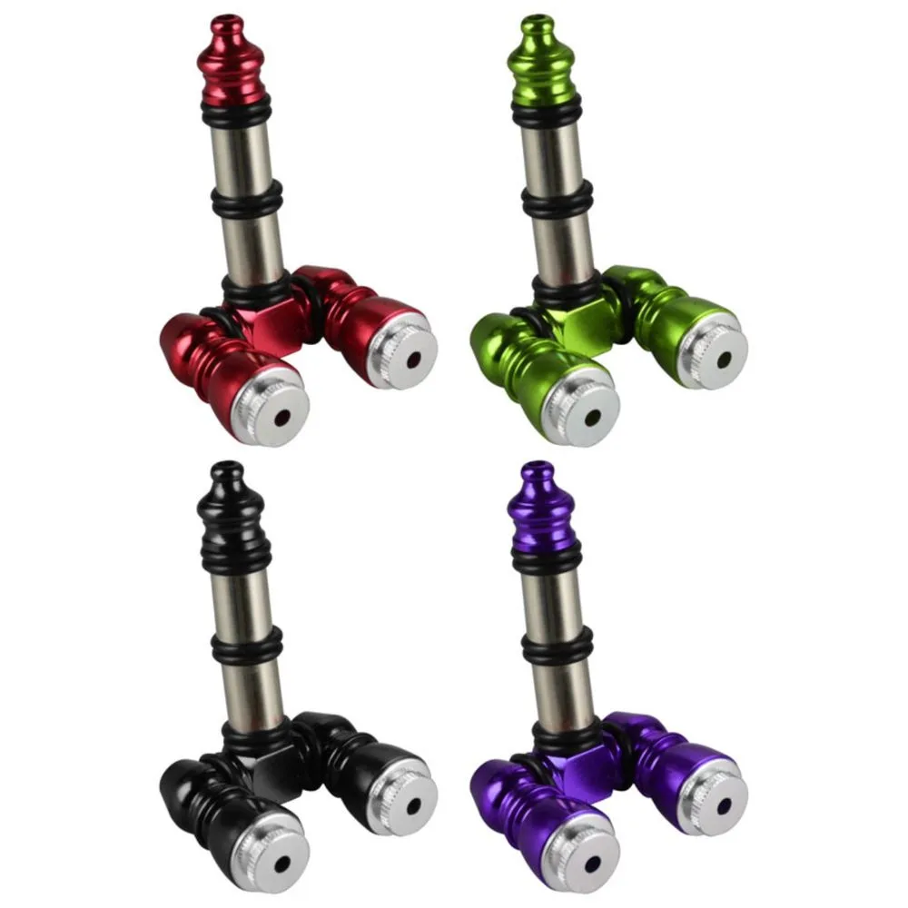 Double Aluminum Smoking Pipe with Lids | 3.25 Inch | Colors Vary