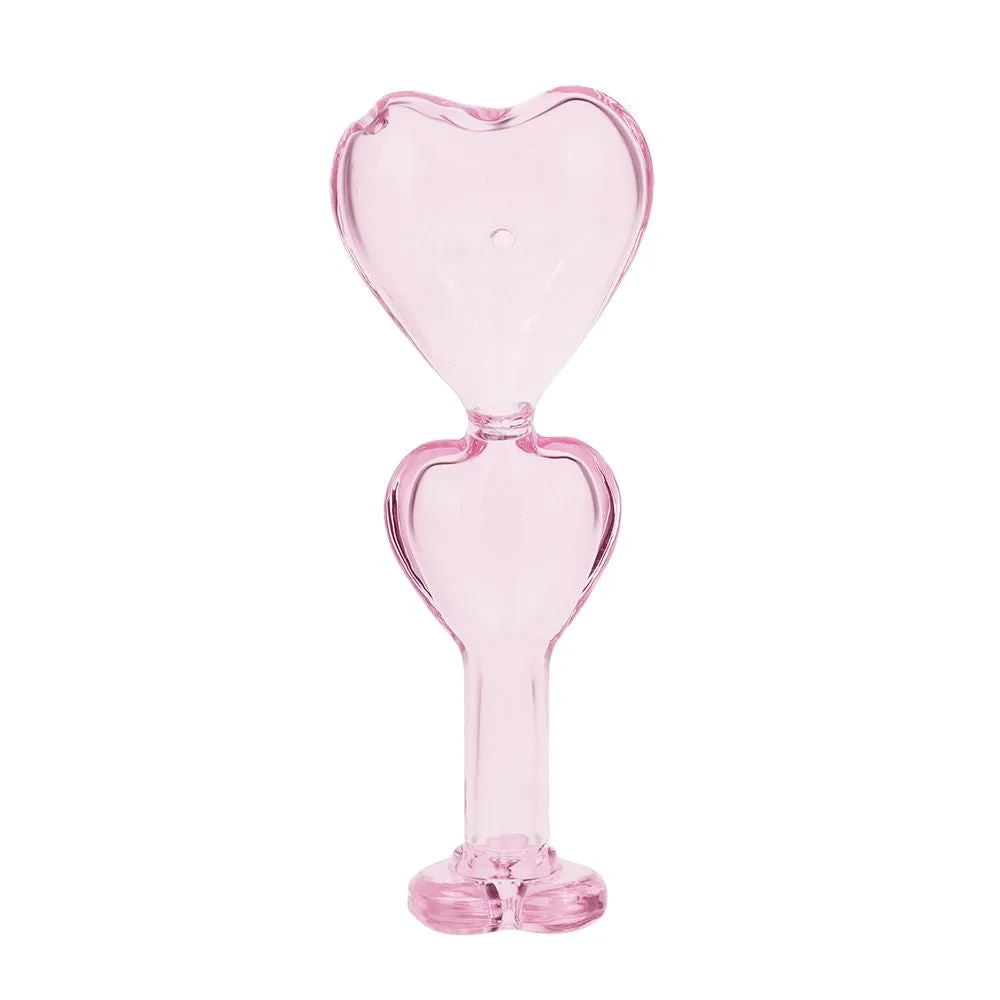 Pulsar Double Love Glass Hand Pipe - 5.5"