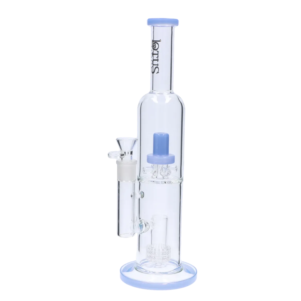 Lotus Dual Perc with Colour Accents Bong - 15 in.