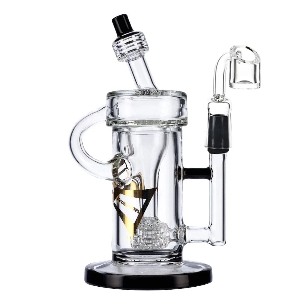 Evolution Hurricane Straight Dab Rig with Barrel Perc | 8 Inch