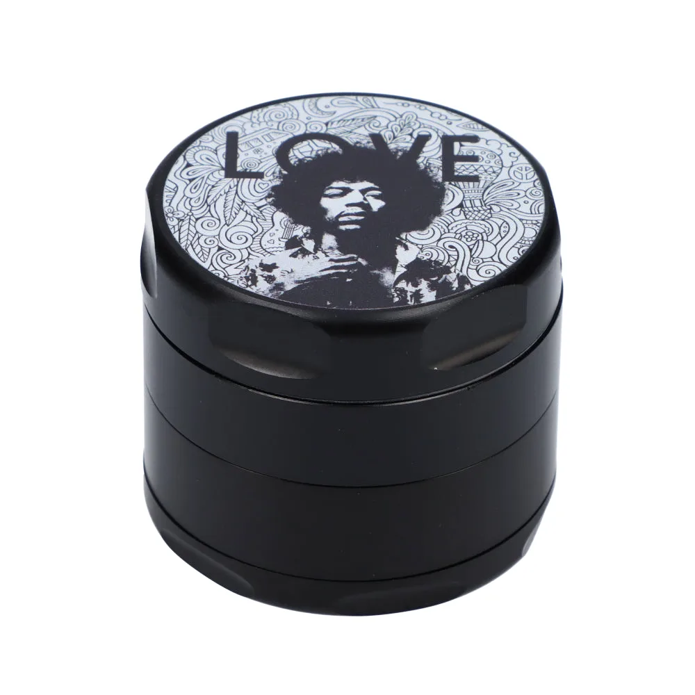 Famous Design 4-Part Magnetic Aluminum Jimi Love Grinder