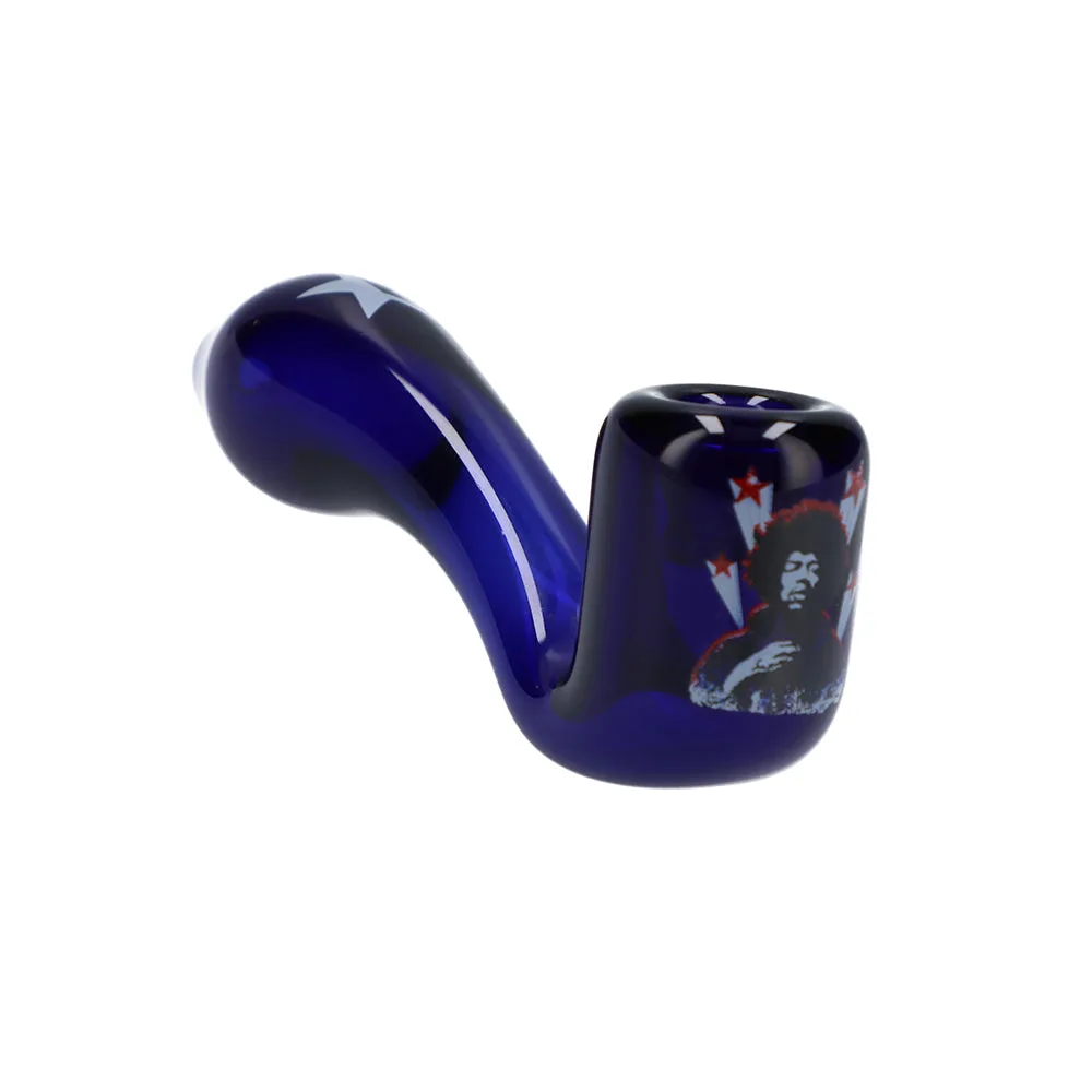 Famous Design Jimi Star Glass Sherlock Pipe | 4 Inch