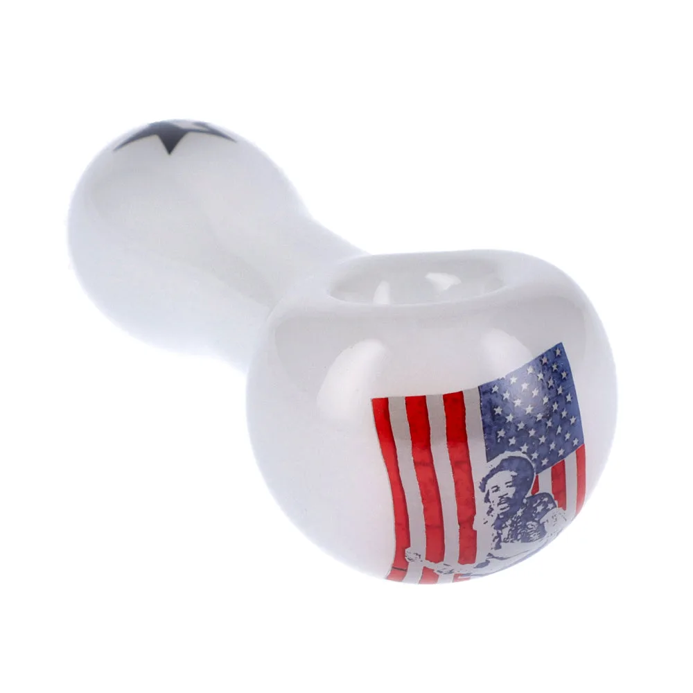 Famous Design Jimi USA Glass Spoon Pipe | 4 Inch
