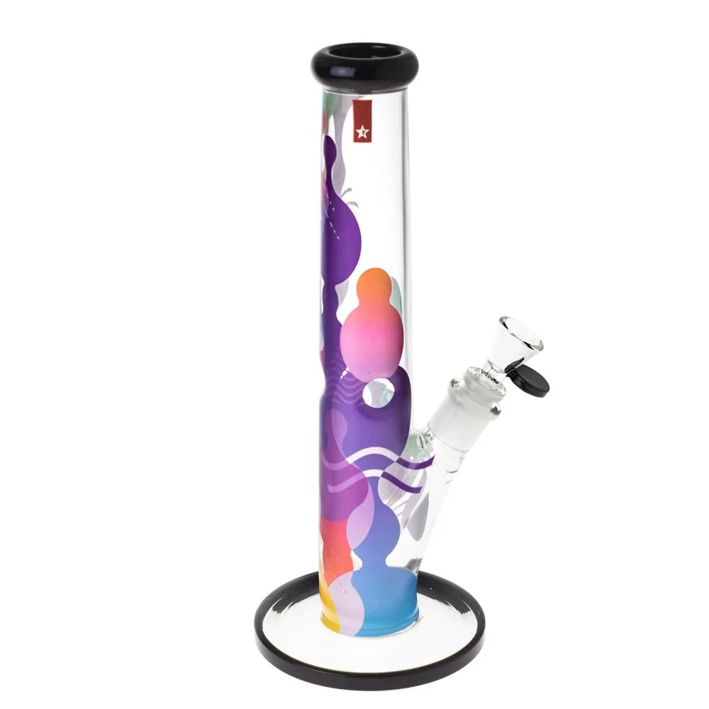 Famous Design Panorama Straight Glass Ice Bong | 12 Inch