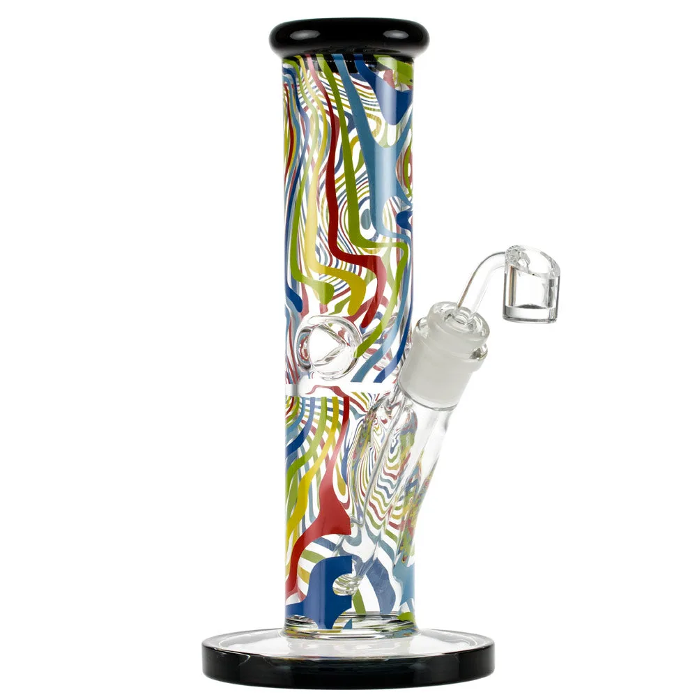 Famous Design Straight Glass Dab Rig with Ice Notches | Amnesia