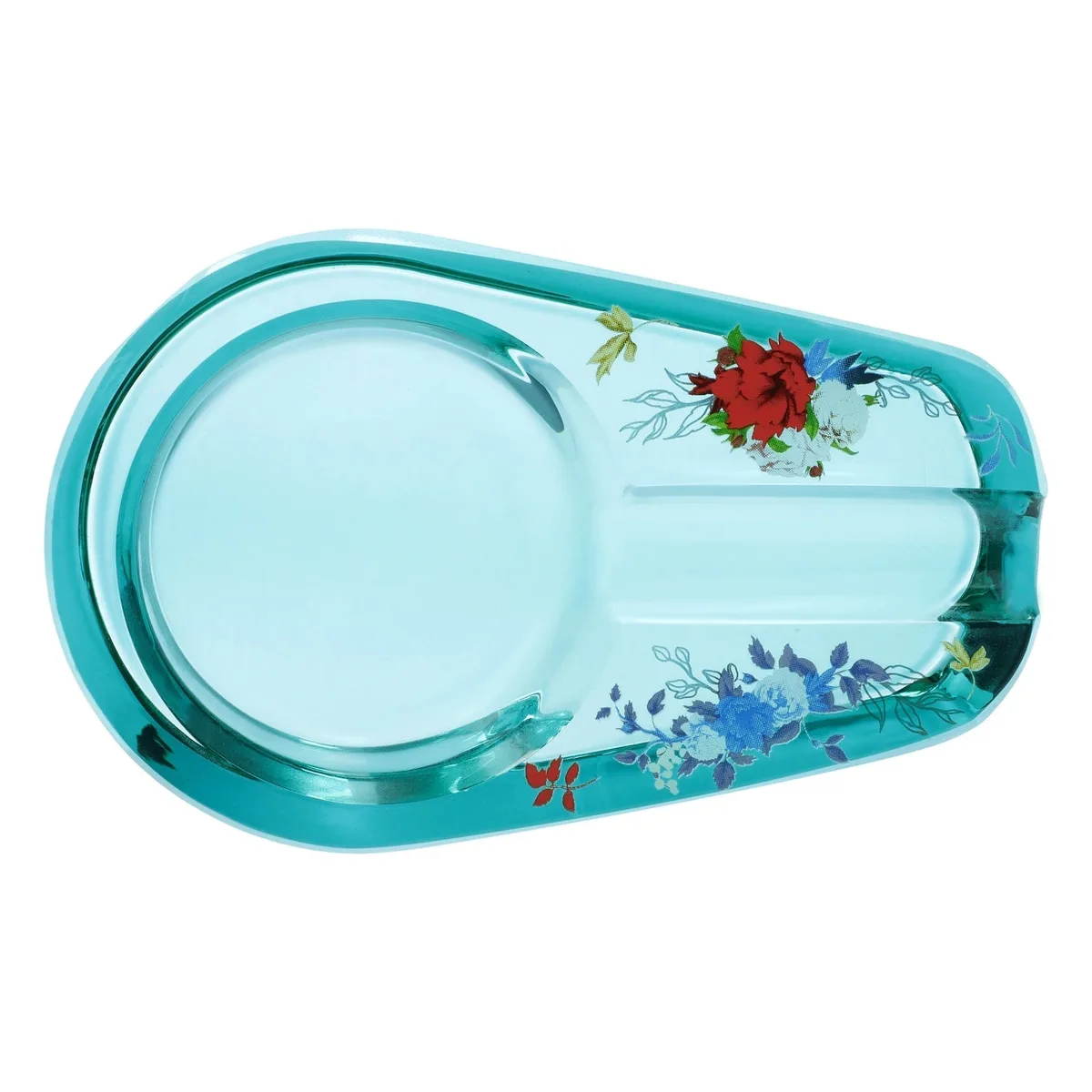 Famous Design Floral Lush Ashtray | Gold Accent