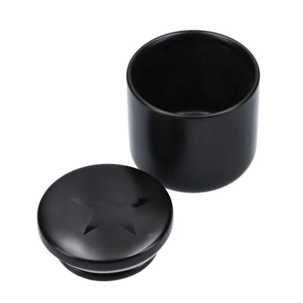 Famous X Ceramic Stash Jar With Lid | Black