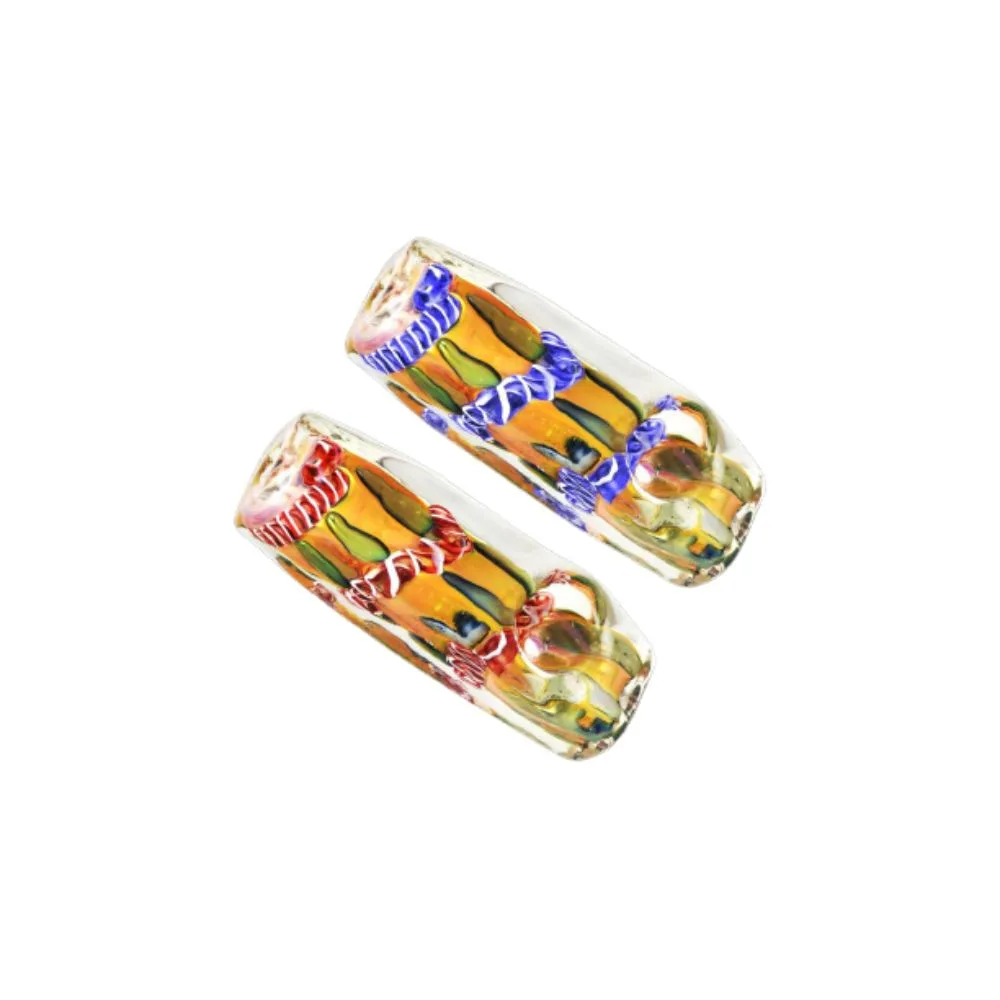 Fumed Metallic Abstract Squared Hand Pipe