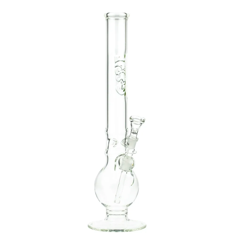 G-Spot Glass Bubble Ice Bong with Flame Polished Logo | 50cm