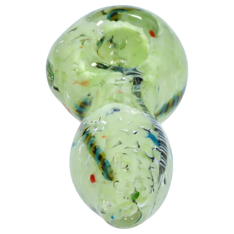 GC 3-inch Glass Fumed Swirl Hand Pipe Light Green