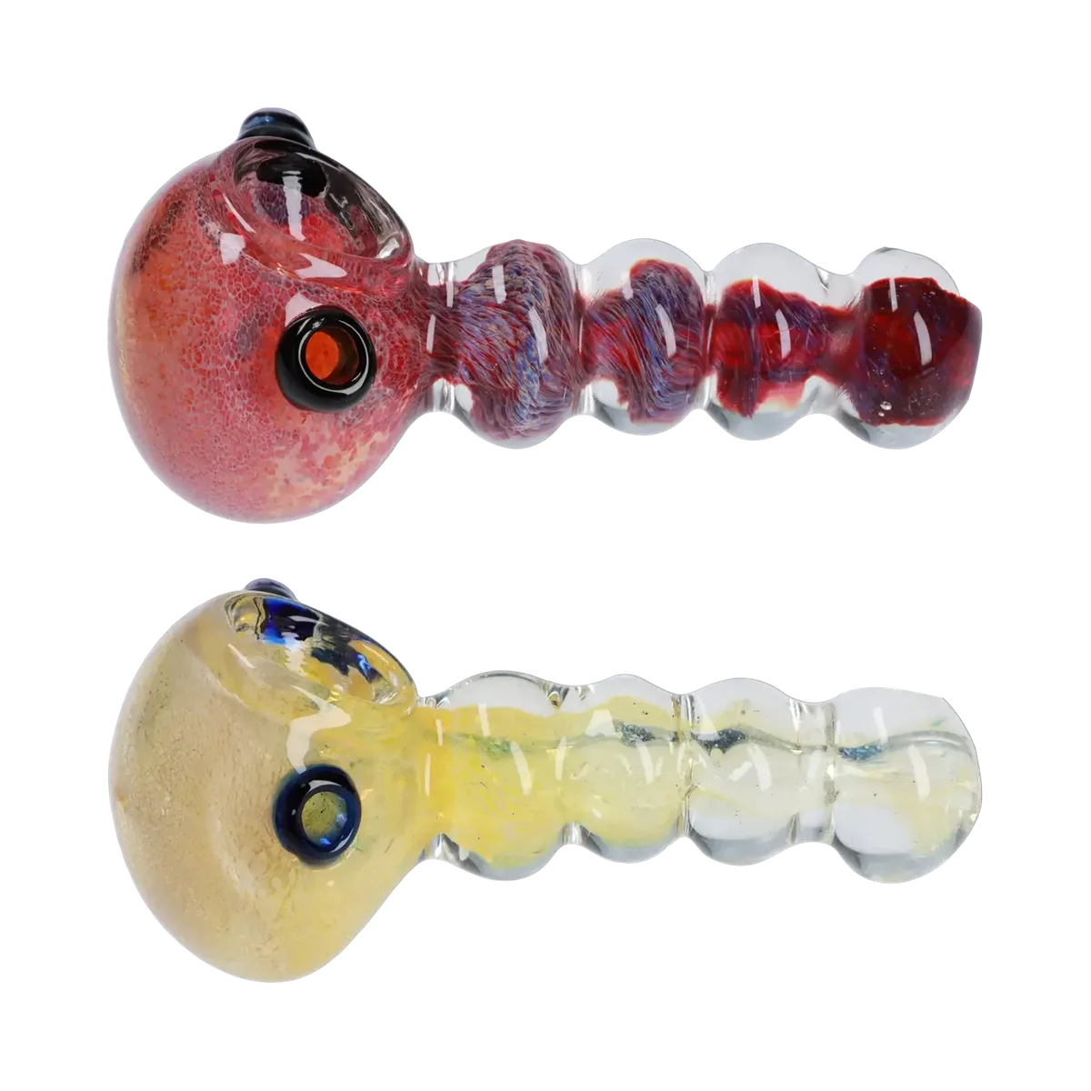 GC Frit Head with Marbles Spoon Pipe - 5 in.