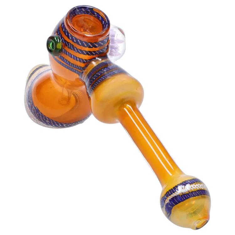 GC Gold Fume with Locket Hammer Bubbler - 9 in.