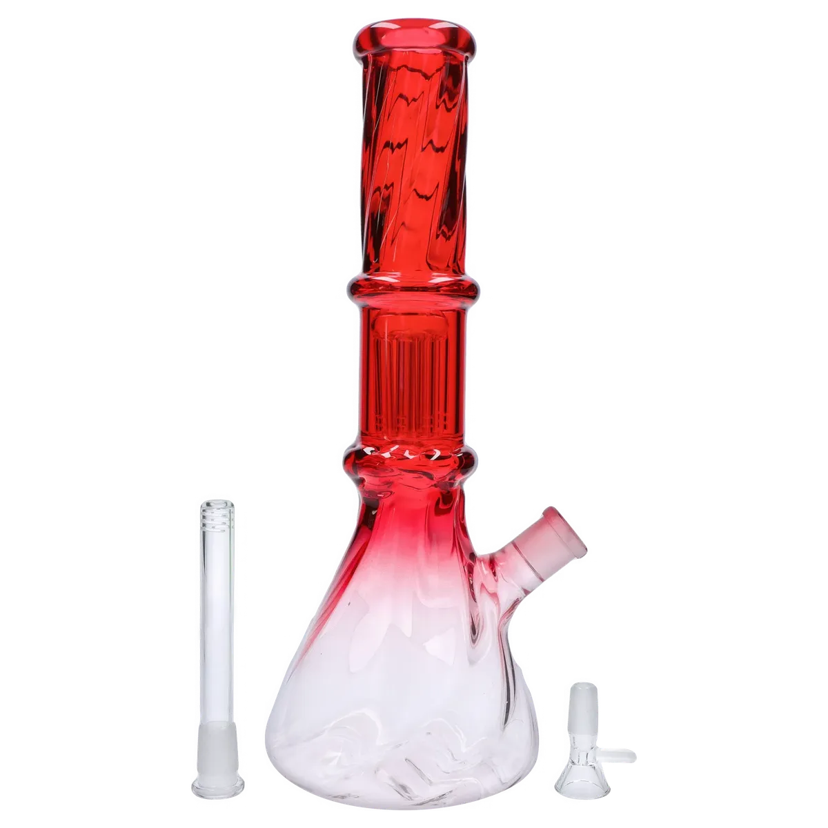 GC Twisted Neon Beaker with Tree Perc