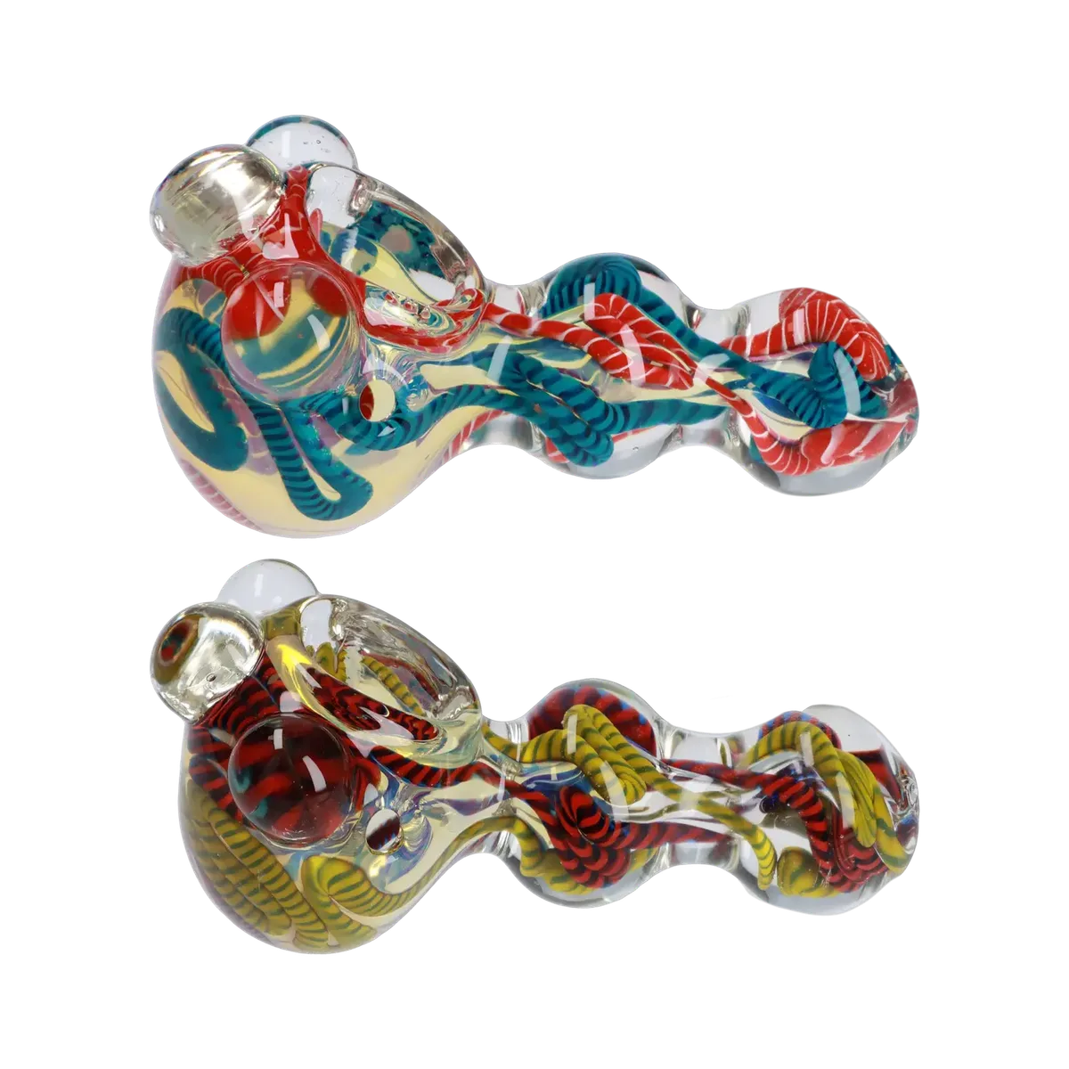 GC Twisty Color Marble Spoon Pipe - 4.5 in.