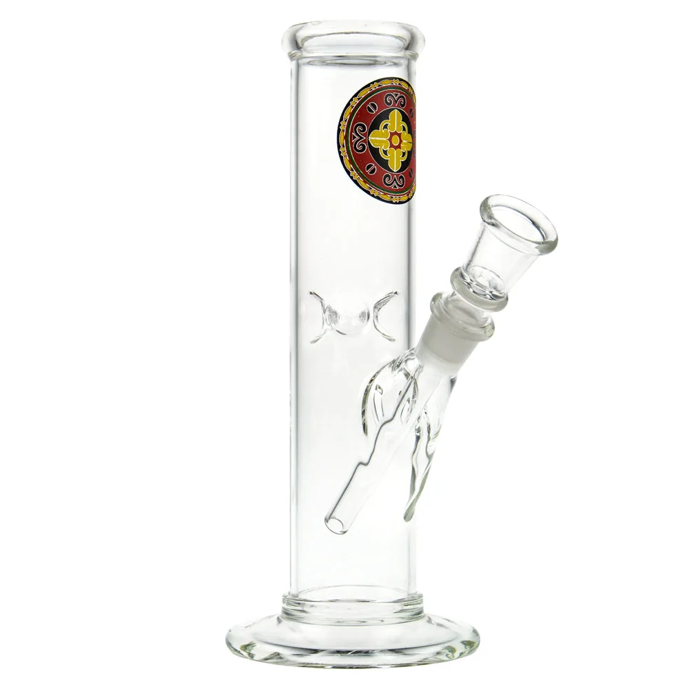 Glass Straight Mini Mandala Ice Bong | 14.5 mm