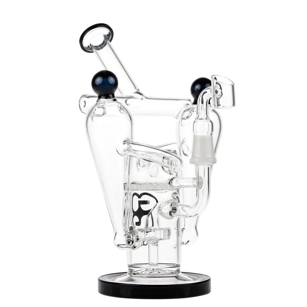 Glasscity Recycler Vapor Bubbler with Showerhead & Honeycomb Disc Perc