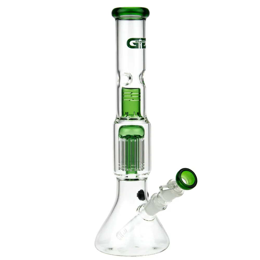 Grace Glass 8-arm Tree Perc Beaker Base Glass Ice Bong | Green