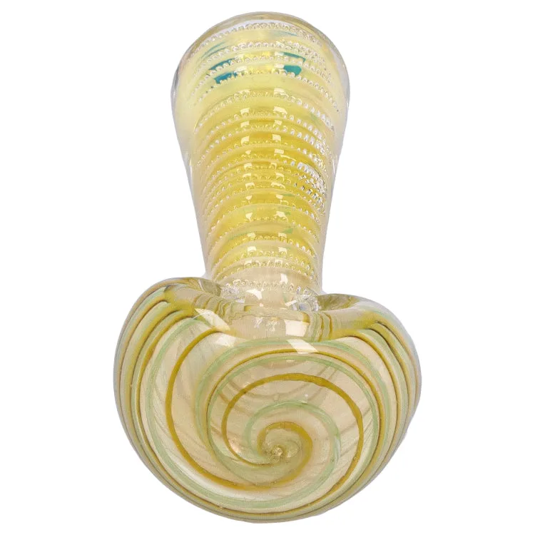 GC Engraved Fumed Spoon Pipe - 3 in.
