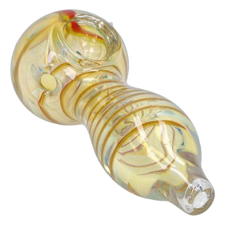GC Frit Fumed with Piping Spoon Pipe - 2.5 in.