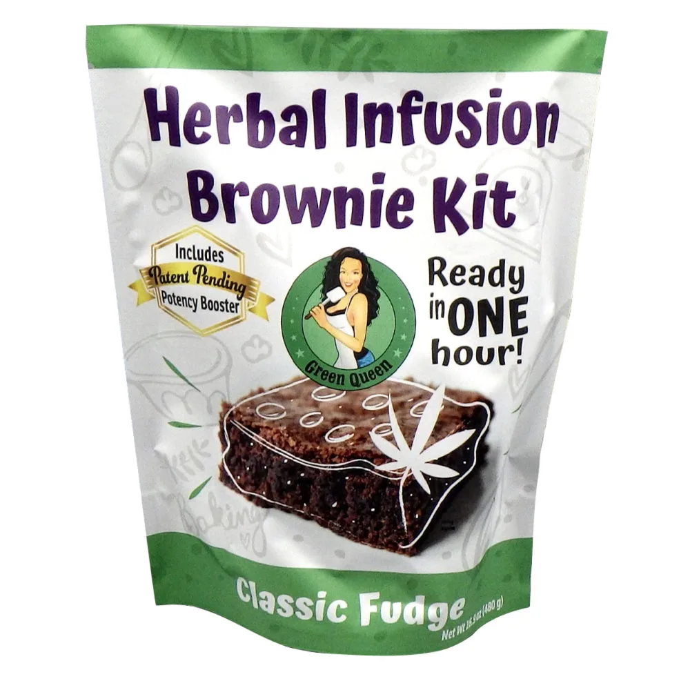 Green Queen Herbal Infusion Brownie Kit with Potency Booster