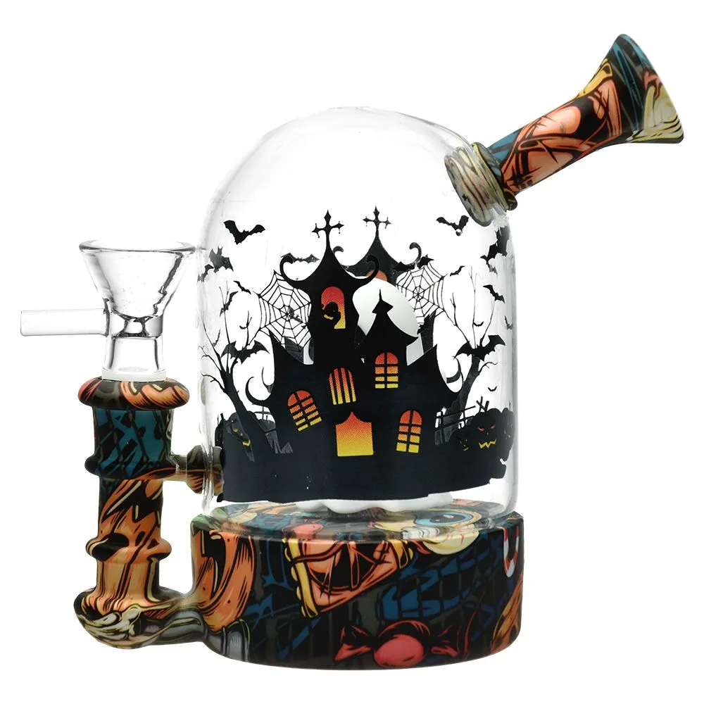 Haunted House Bell Jar Silicone & Glass Bong