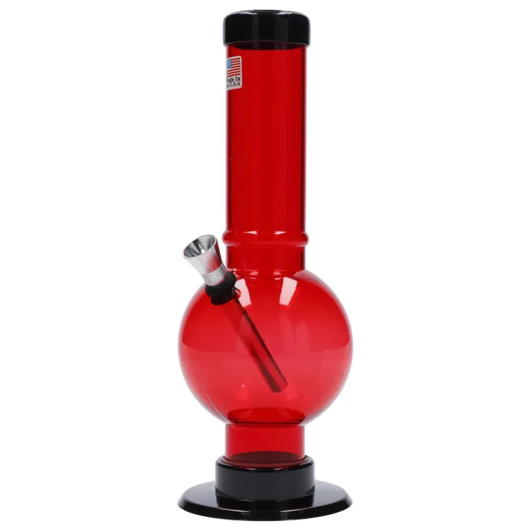JM Plastics Bubble Base with Carb Hole Acrylic Bong - 9 in.
