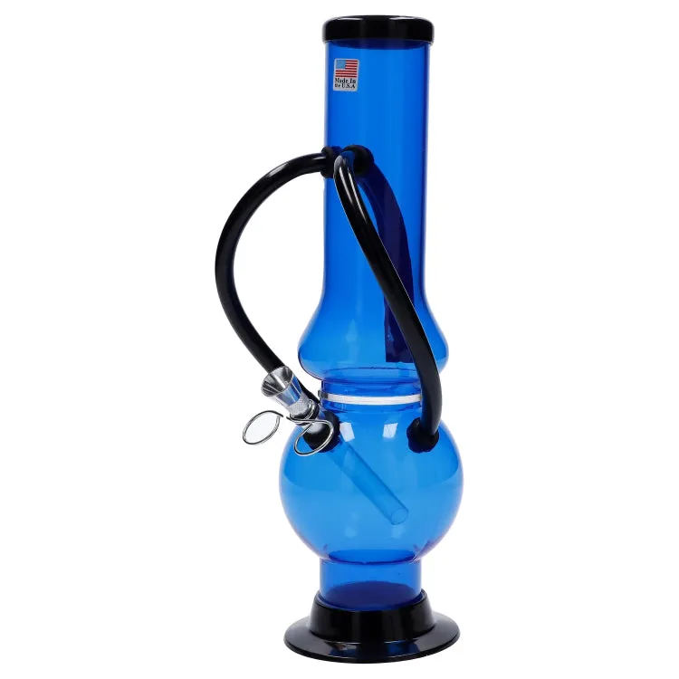 JM Plastics Double Chamber Bubble Base Acrylic Bong - 12 in.