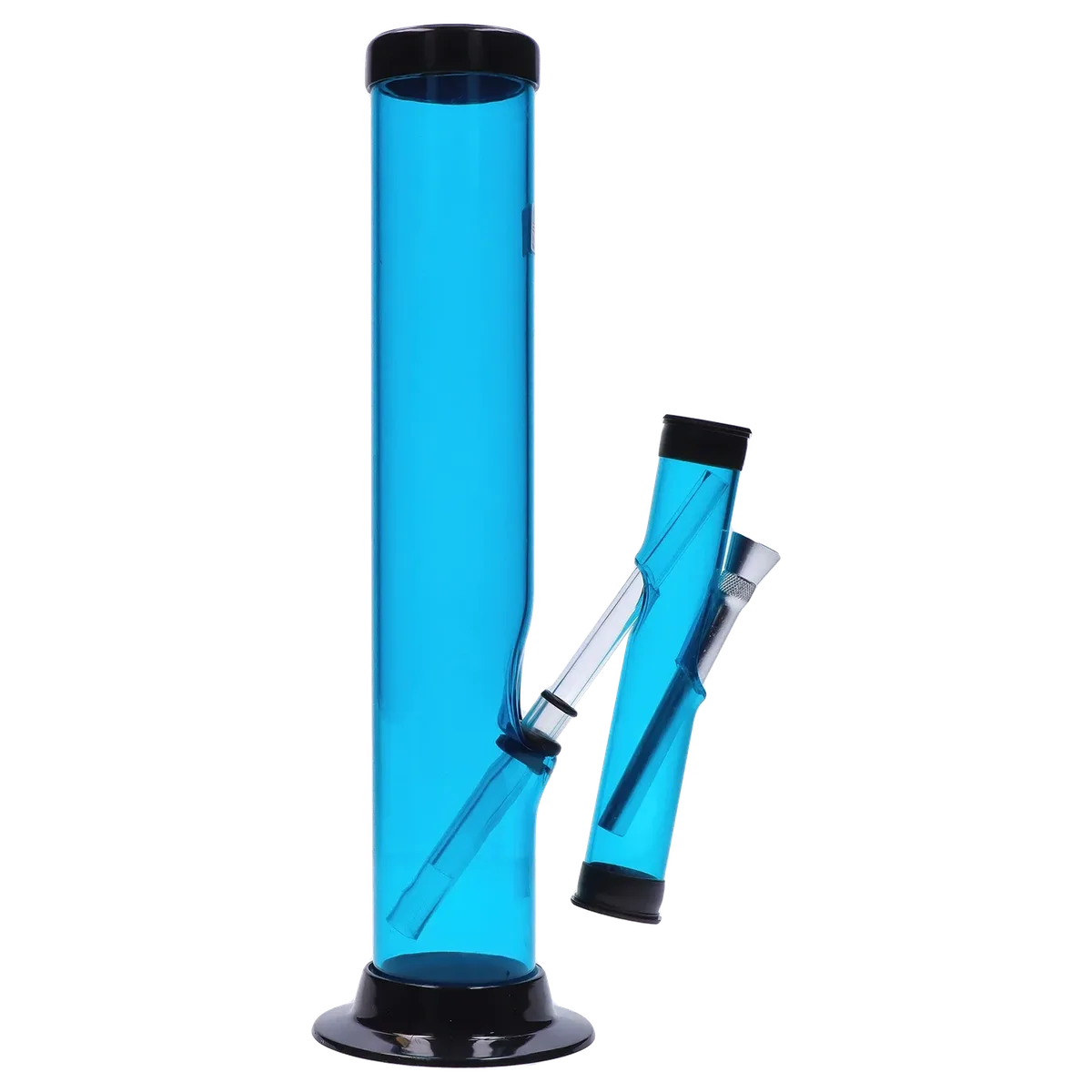 JM Plastics Double Trouble Straight Tube Acrylic Bong - 12 in.
