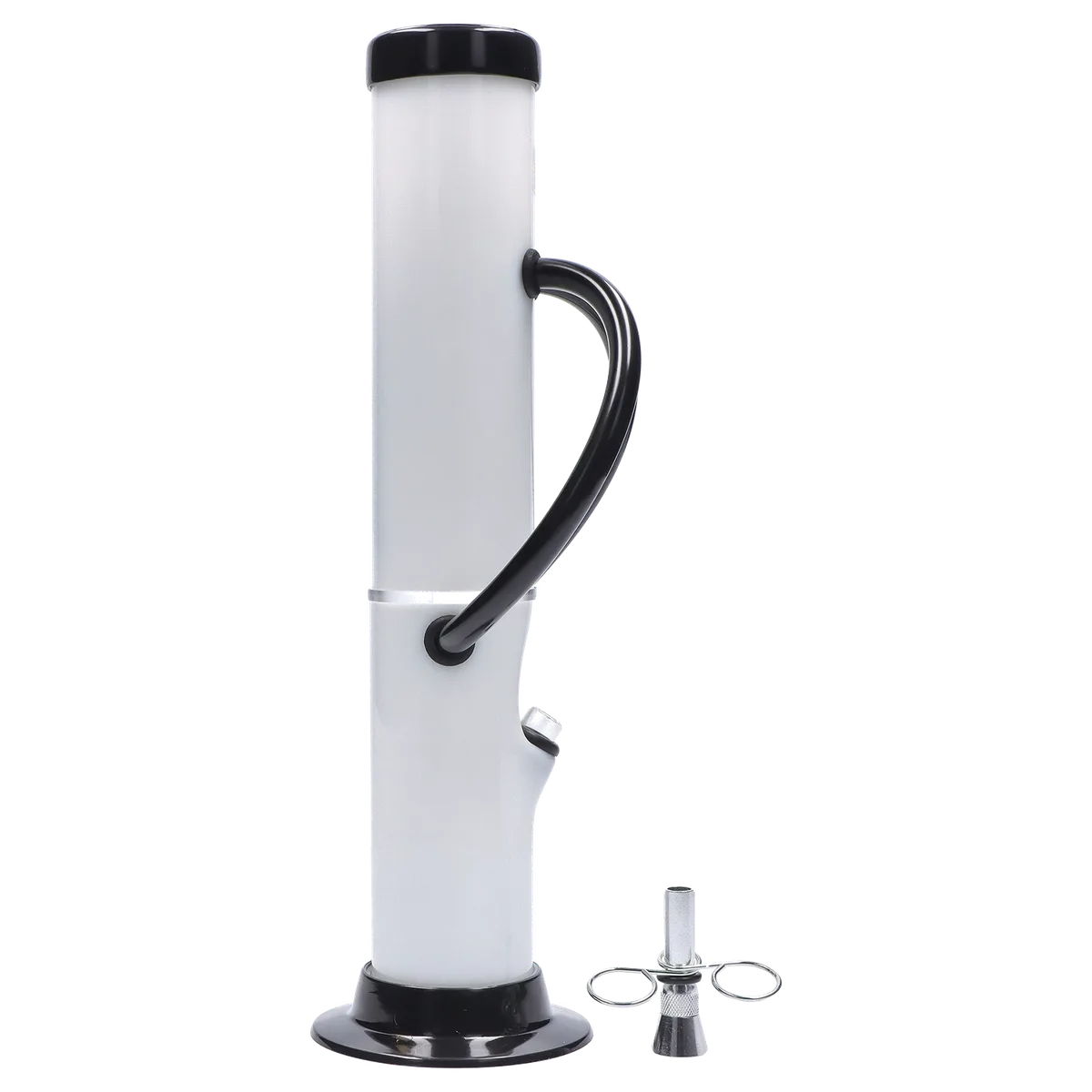 JM Plastics Dual Chamber with Pull Slide Acrylic Bong - 12 in.
