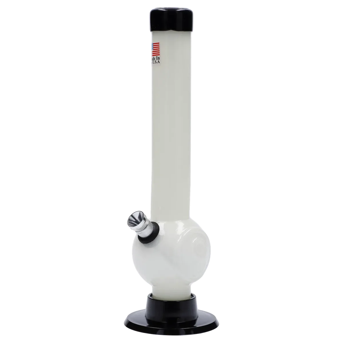 JM Plastics Magic 8 Ball Base with Carb Hole Acrylic Bong - 8 in.