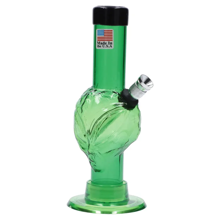 JM Plastics Mini Alien Base Acrylic Bong - 6 in. Dark Green